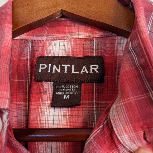 Men's Short Sleeve Red Plaid Shirt - Picture 4 of 4